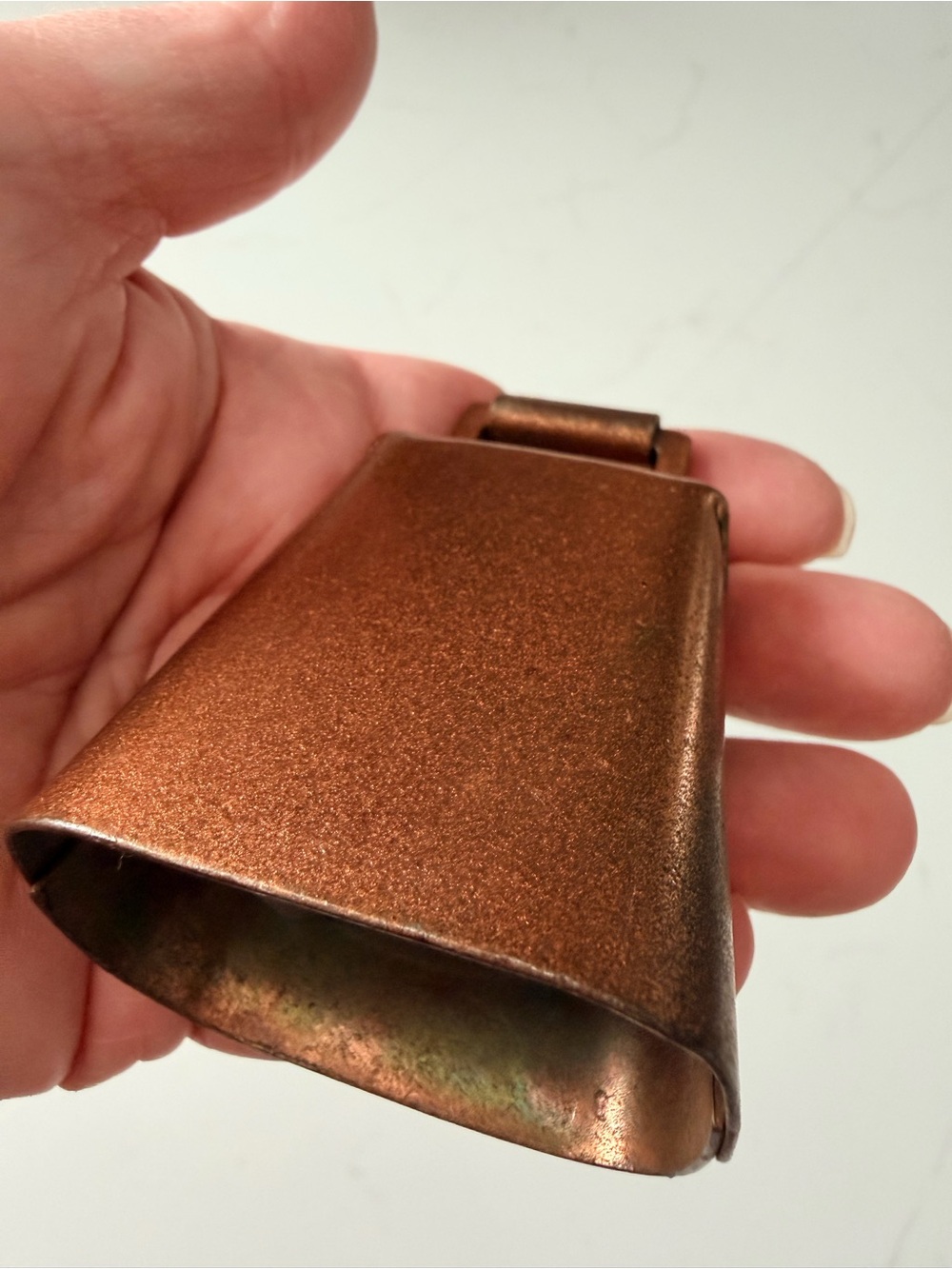 Vintage Copper Cowbell Handheld Bell